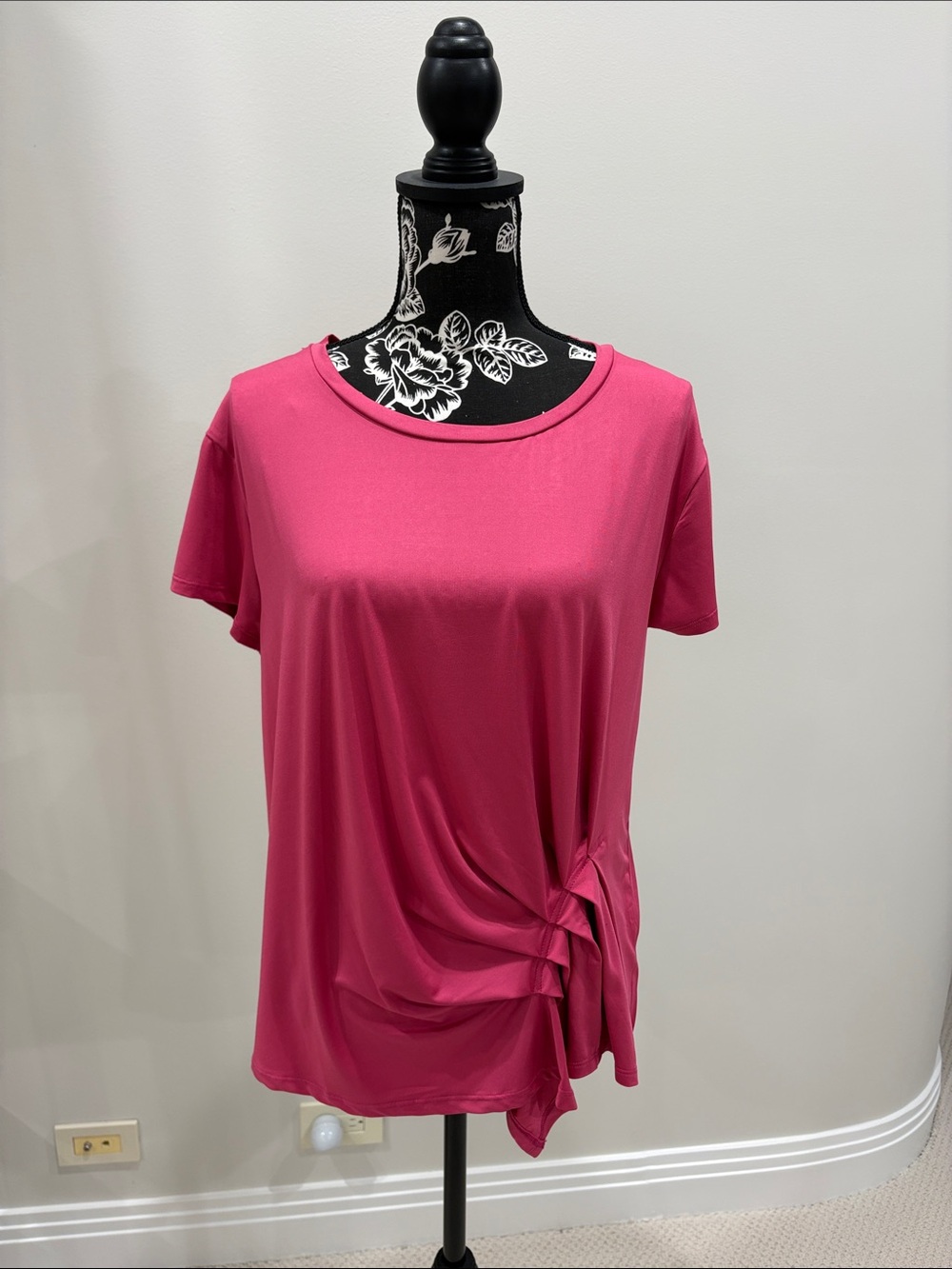 Umgee Rust Pink Top ruffle detail medium